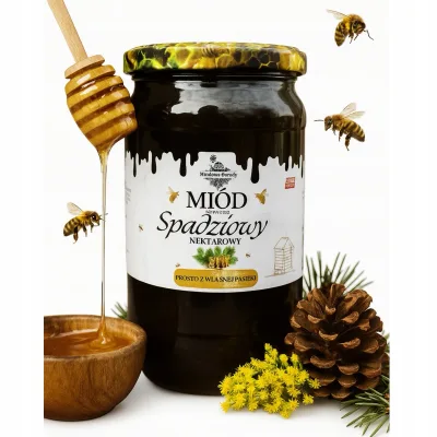 Miód spadziowo-nektarowy, Spadź i nektar w jednym